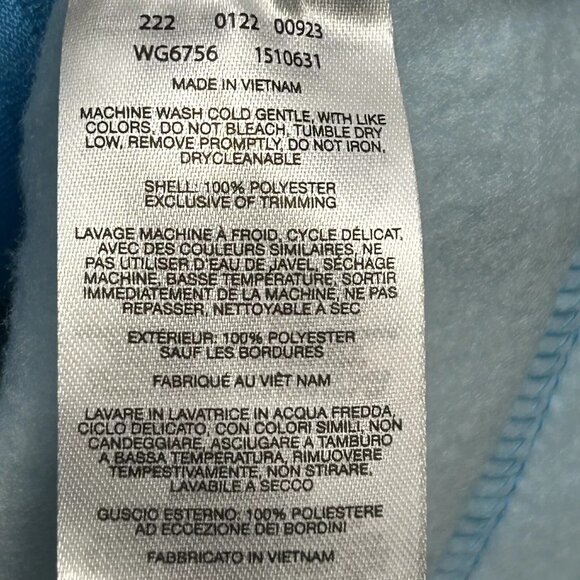 Columbia Youth Girls Full Zip Fleece Jacket Sz 14-16 (L) Light Blue Zip Pockets - Picture 8 of 9